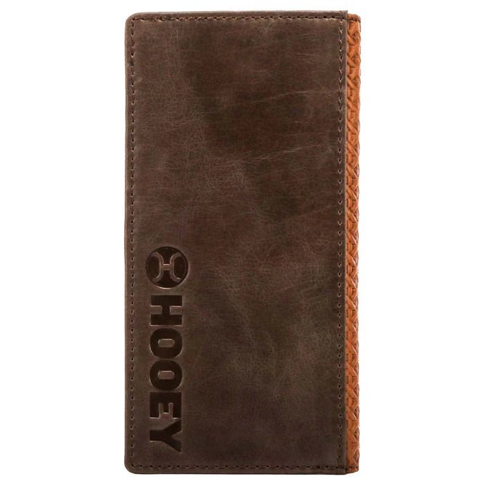 Discover "Hands Up Basket Weave" Rodeo Hooey Wallet Tan Quality Hooey Wallet located at The Revival.