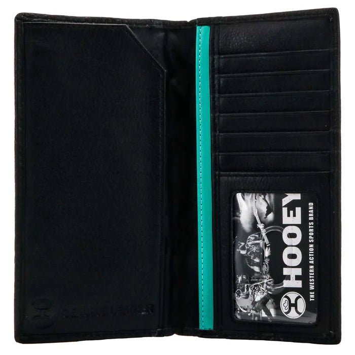 Discover "Black Hawk" Rodeo Hooey Wallet Black/Red Aztec Print Quality Hooey Wallet located at The Revival.