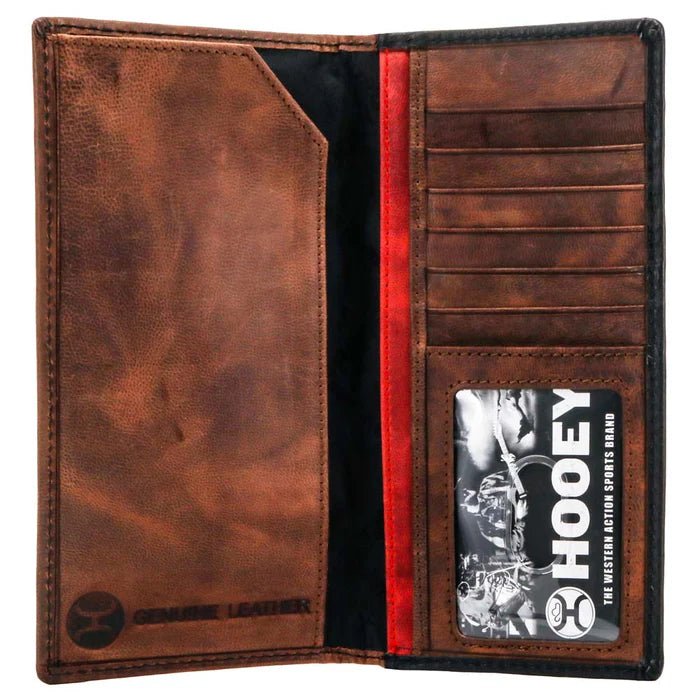 Discover "Chapawee" Rodeo Hooey Wallet Ivory/Red w/Aztec Print Quality Hooey Wallet located at The Revival.