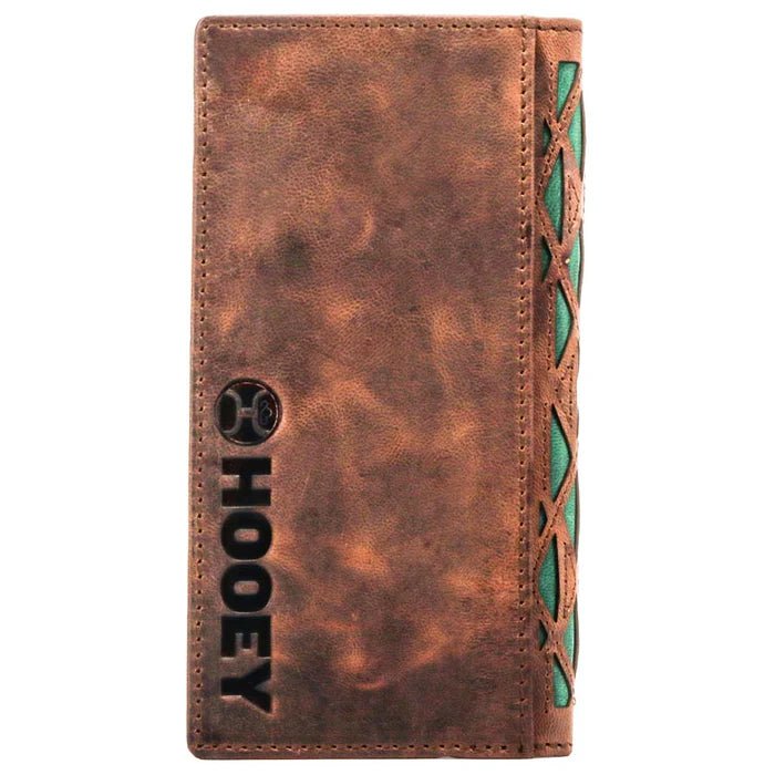 Discover "Chapawee" Rodeo Hooey Wallet Brown/Turquoise w/ Aztec Quality Hooey Wallet located at The Revival.