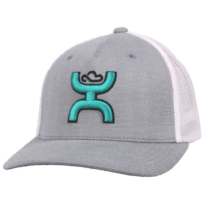 Discover Hooey "Coach" Grey/White Flexfit Hat Quality Hooey Hats located at The Revival.