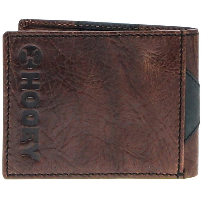 Discover "Kai" Brown/Black & Tan Patchwork Front Pocket Bifold Wallet Quality Hooey Wallet located at The Revival.
