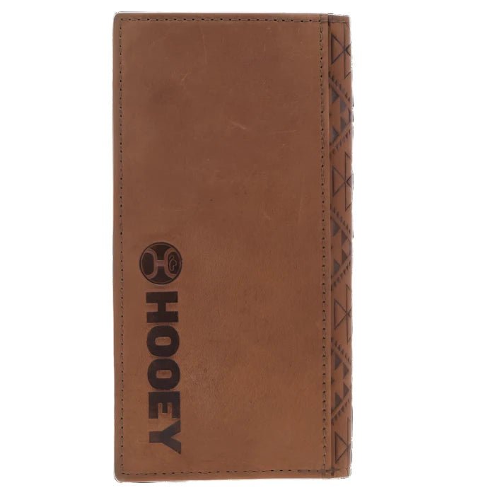 Discover "Monterey" Rodeo Wallet Brown w/ Aztec Embossed Print Quality Hooey Wallet located at The Revival.