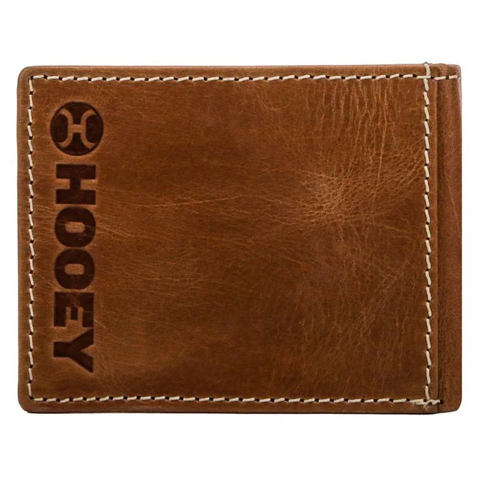 Discover "Tonkawa" Bifold Tan w/Turquoise Aztec Quality Hooey Wallet located at The Revival.