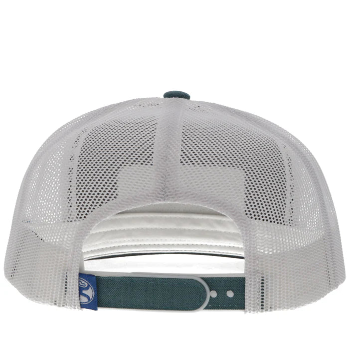Discover Hooey "Loop" Hat Teal/White w/Blue/Grey/Black Rectangle Patch Quality Hooey Hats located at The Revival.