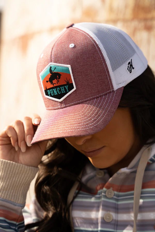 Discover Hooey "Punchy" Maroon/White Hat Quality Hooey Hats located at The Revival.