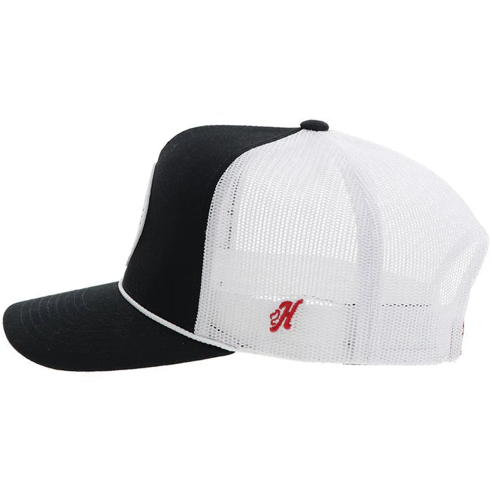 Discover Hooey "Quanah" Hat Black/White w/Red/White Patch Quality Hooey Hats located at The Revival.