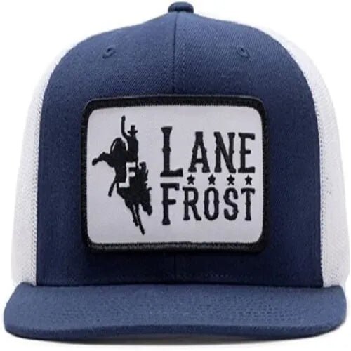 Discover Lane Frost Brand - Midnight Navy White Bronco Patch, Blue Quality Lane Frost Hats located at The Revival.