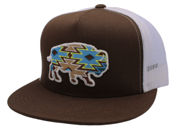 Discover Red Dirt Hat Co. Unisex "JANGO" Brown & White Mesh Back Snapback Hats Quality Red Dirt Hat Co. Hats located at The Revival.