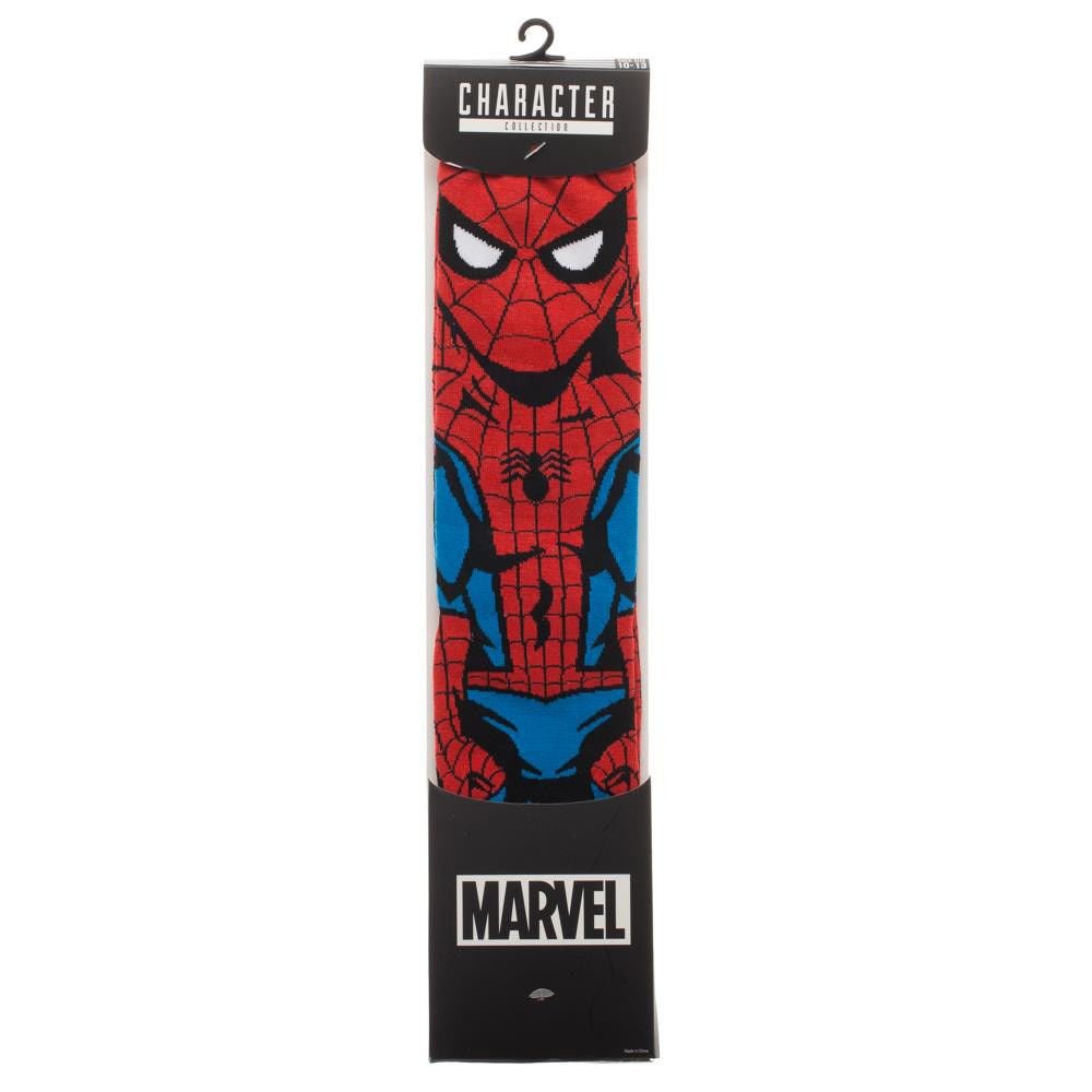 Discover Marvel Spiderman Animigos 360 Character Socks Quality Bioworld Socks located at The Revival.