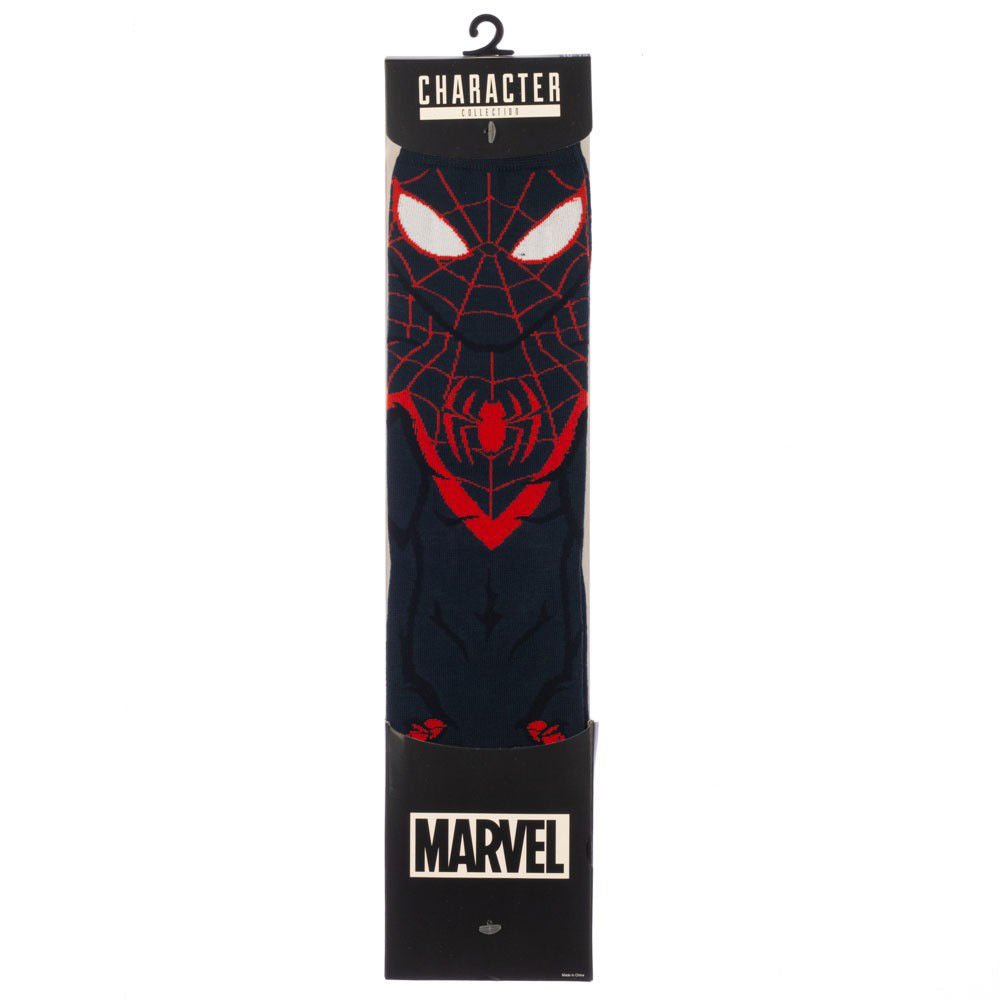 Discover Marvel Miles Morales Spiderman Animigos 360 Character Socks Quality Bioworld Socks located at The Revival.
