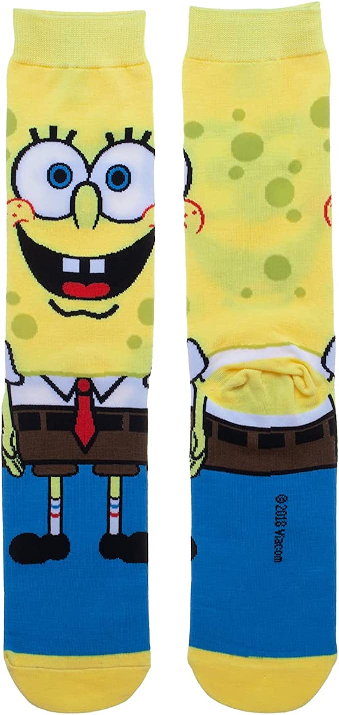 Discover Spongebob Animigos 360 Character Socks Quality Bioworld Socks located at The Revival.