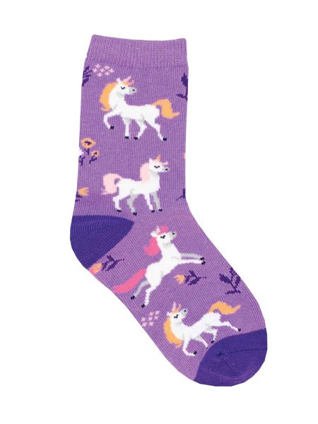Discover KIDS' "UNICORN FLOWERS" SOCKS Quality Socksmith Socks located at The Revival.