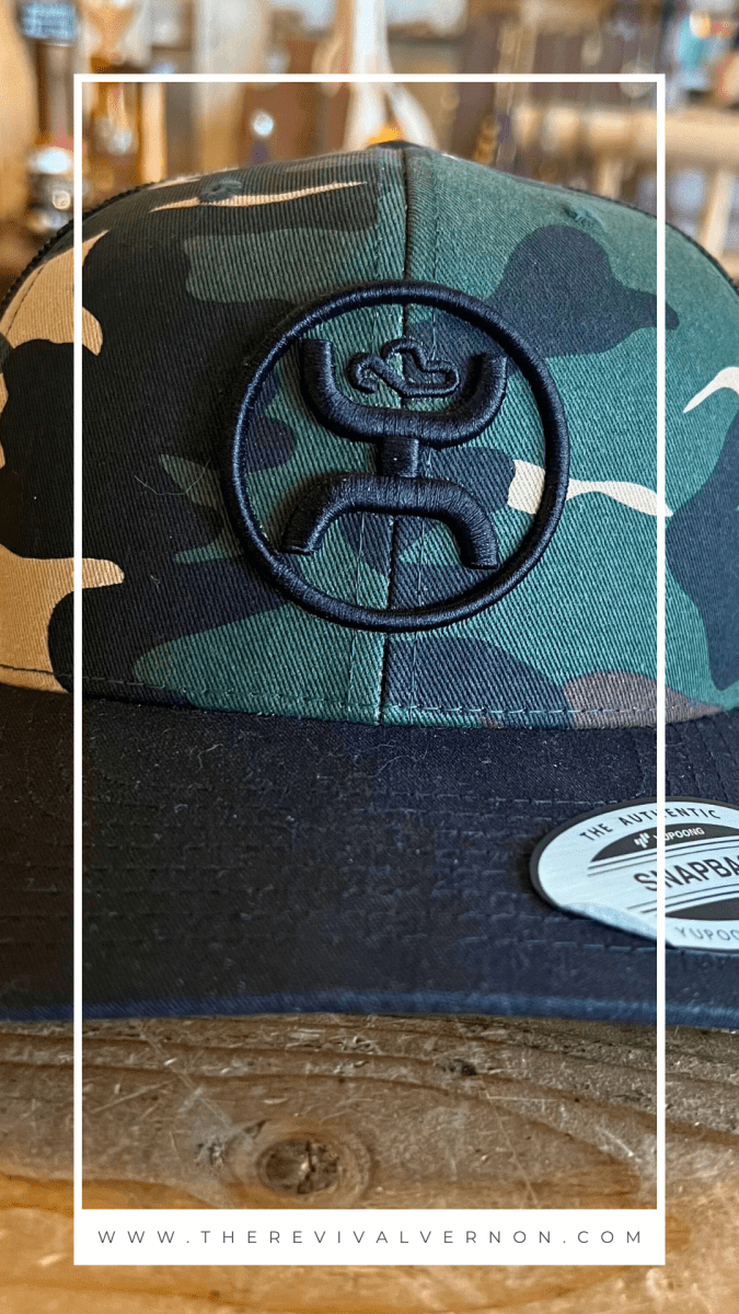 Discover Hooey O Classic Camo/Black Hat Quality Hooey Hats located at The Revival.