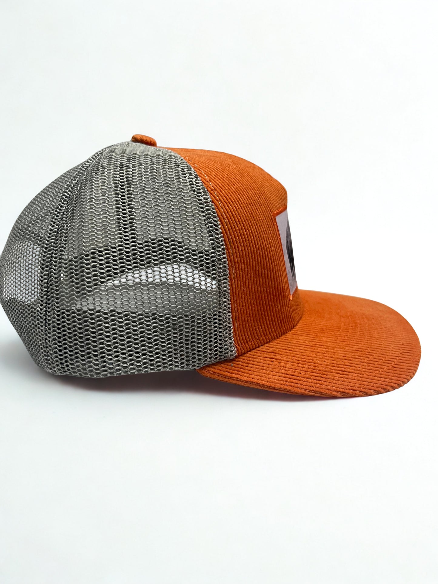 Wild Buffalo Outfitters Orange Corduroy Buffalo Trucker Hat