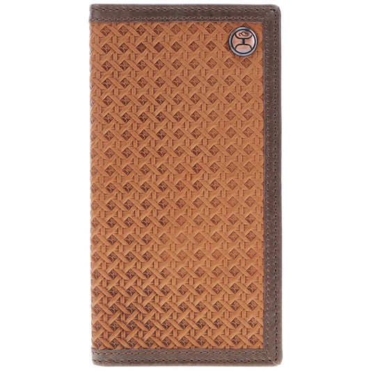 Discover "Hands Up Basketweave" Tan & Brown Rodeo Wallet Quality Hooey Wallet located at The Revival.