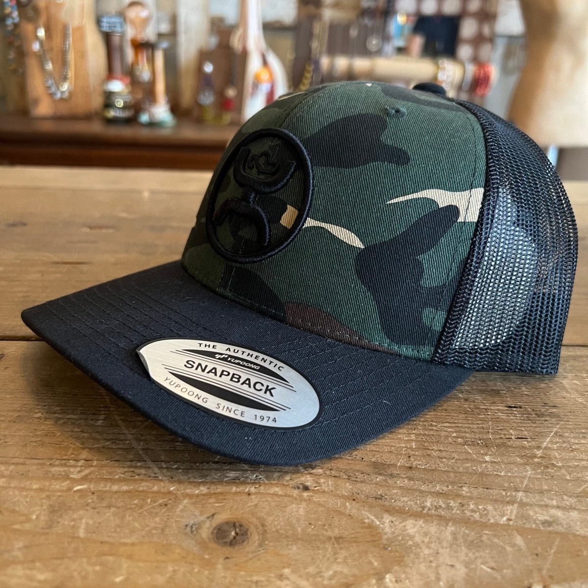 Discover Hooey O Classic Camo/Black Hat Quality Hooey Hats located at The Revival.