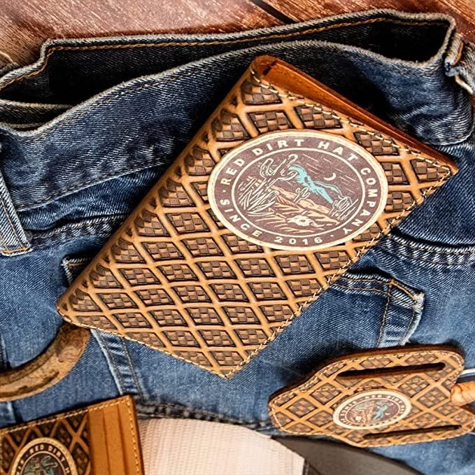 Discover Red Dirt Hat Co. Desert Moon Rodeo Wallet Quality Red Dirt Hat Co. Wallet located at The Revival.