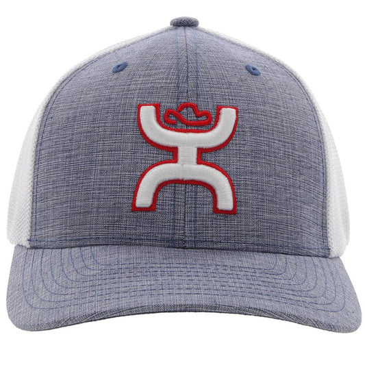 Discover Hooey "Coach" Denim/White Flexfit Hat Quality Hooey Hats located at The Revival.