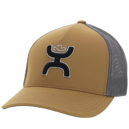 Discover Hooey "Coach" Tan/Grey Hat w/Black & Silver Logo Quality Hooey Hats located at The Revival.