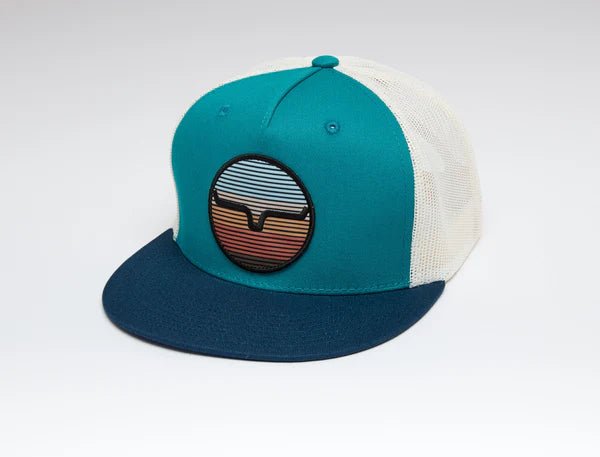 Discover Kimes Ranch The Graduate Trucker Hat - Teal Quality Kimes Ranch Hats located at The Revival.