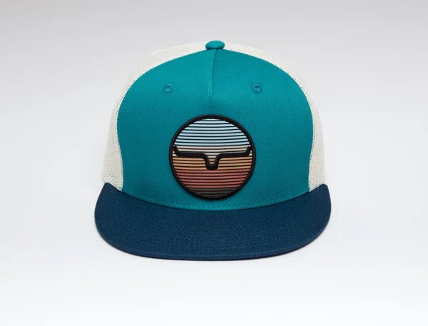 Discover Kimes Ranch The Graduate Trucker Hat - Teal Quality Kimes Ranch Hats located at The Revival.