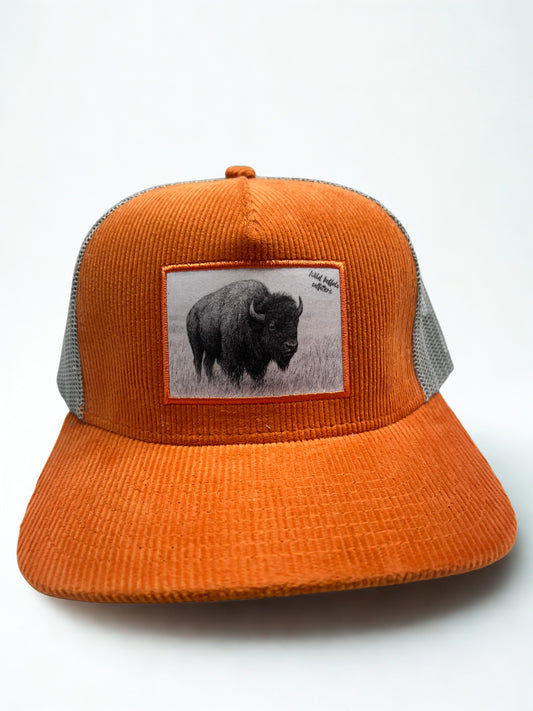 Wild Buffalo Outfitter Orange Coduroy Front View Buffalo Hat