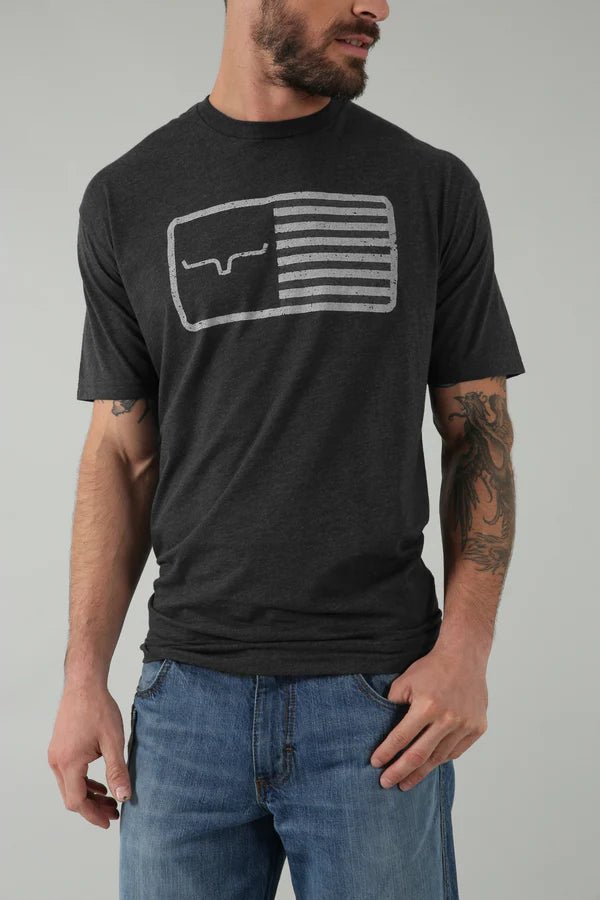 Discover Kimes Ranch American Trucker Tee Shirt - Charcoal Heather Quality Kimes Ranch Shirt located at The Revival.