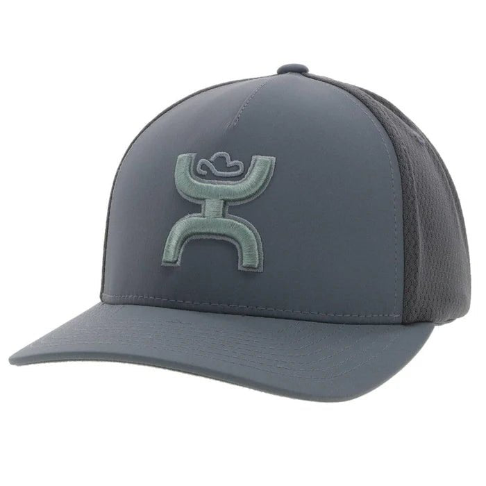 Discover Hooey "Coach" Grey Flexfit Hat - (Green/Silver Logo) Quality Hooey Hats located at The Revival.