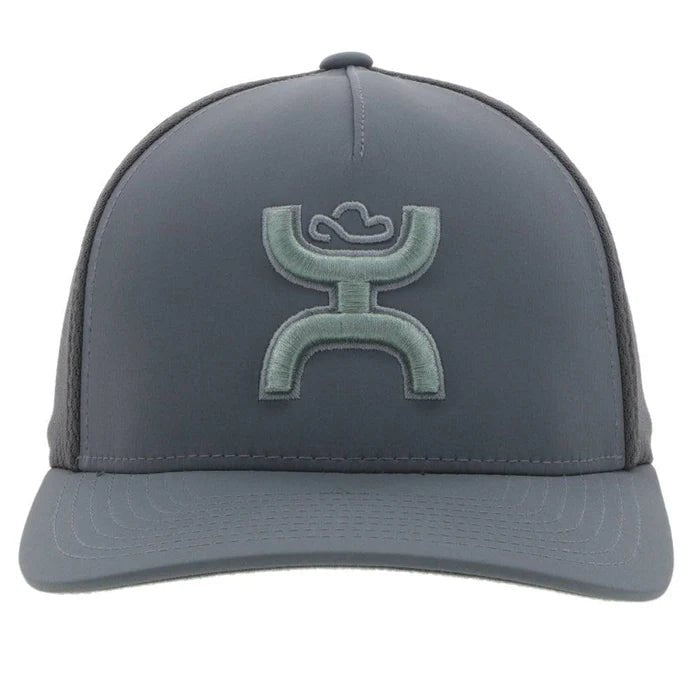 Discover Hooey "Coach" Grey Flexfit Hat - (Green/Silver Logo) Quality Hooey Hats located at The Revival.