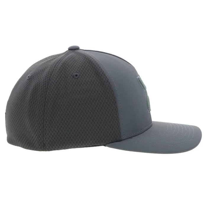 Discover Hooey "Coach" Grey Flexfit Hat - (Green/Silver Logo) Quality Hooey Hats located at The Revival.