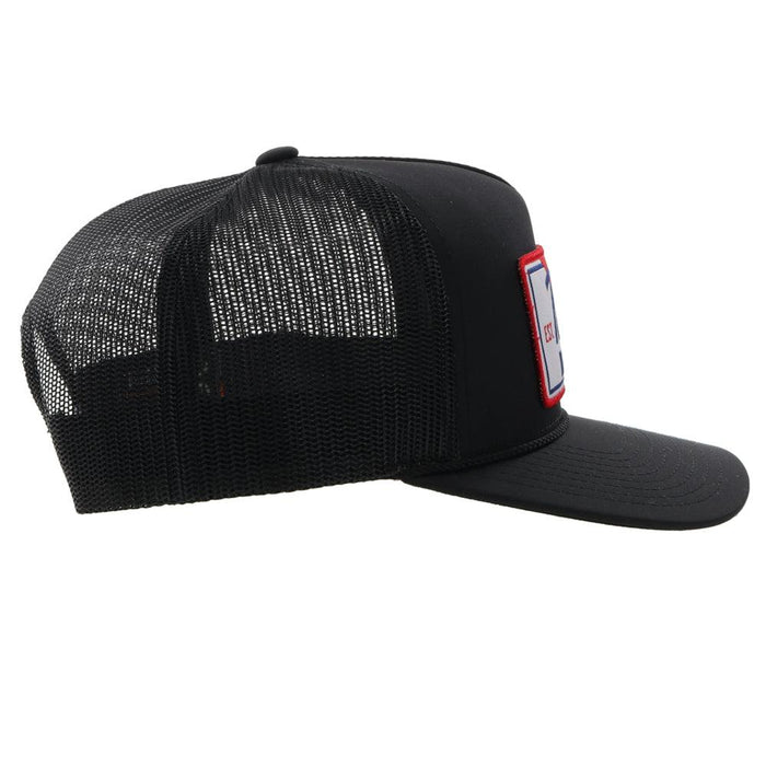 Discover Hooey Officially Licensed "Pabst Blue Ribbon" Hat, Black Quality Hooey Hats located at The Revival.