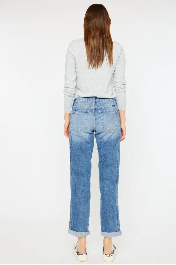 Discover Kancan Isa Mid Rise Slim Boyfriend Jeans Quality Kancan Jeans located at The Revival.