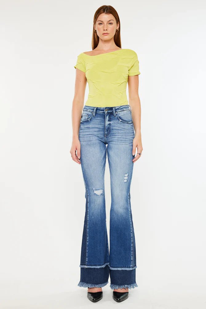 Discover Kancan Kacey High Rise Flare Jeans Quality Kancan Jeans located at The Revival.