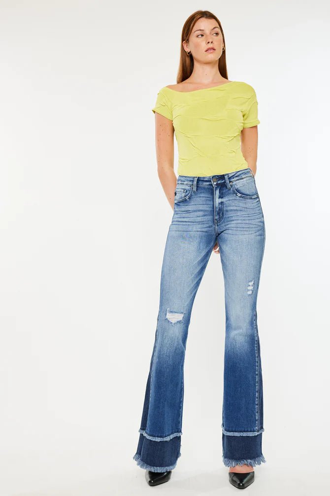 Discover Kancan Kacey High Rise Flare Jeans Quality Kancan Jeans located at The Revival.