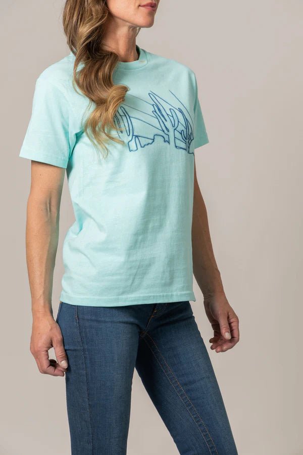 Discover Kimes Ranch Ladies Hand Drawn Shirt - Ocean Quality Kimes Ranch Shirt located at The Revival.