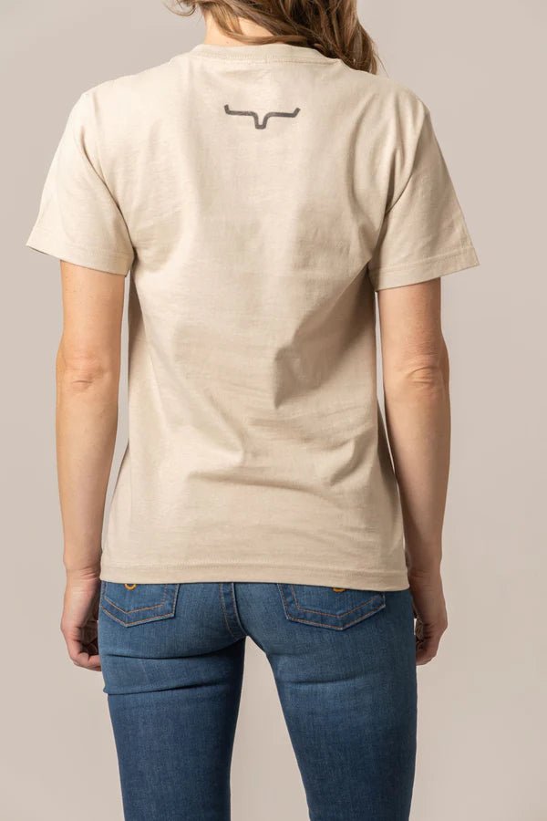 Discover Kimes Ranch Ladies Hand Drawn Shirt - Sand Quality Kimes Ranch Shirt located at The Revival.