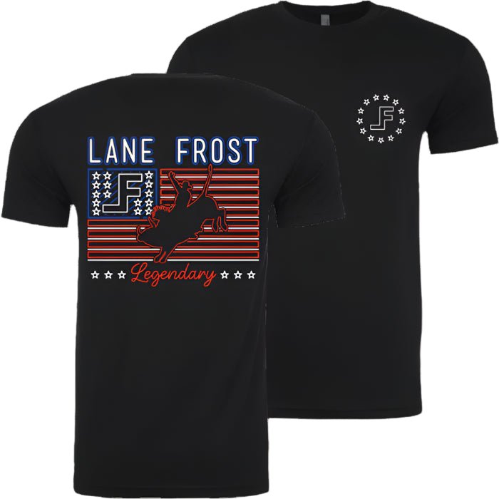 Discover Lane Frost Brand Neon Patriot Tee Quality Lane Frost Shirt located at The Revival.