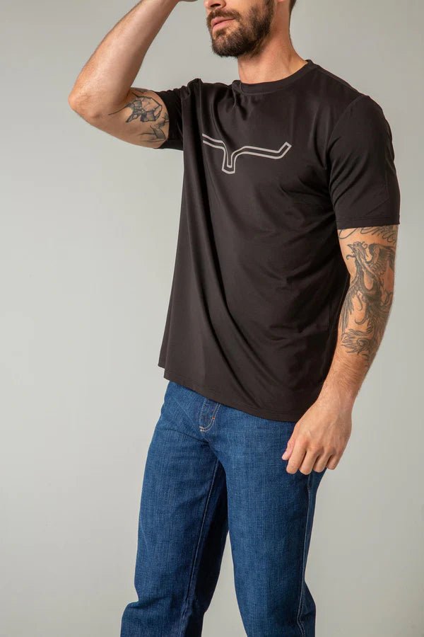 Discover Kimes Ranch Outlier Tech Tee Shirt - Black Quality Kimes Ranch Shirt located at The Revival.