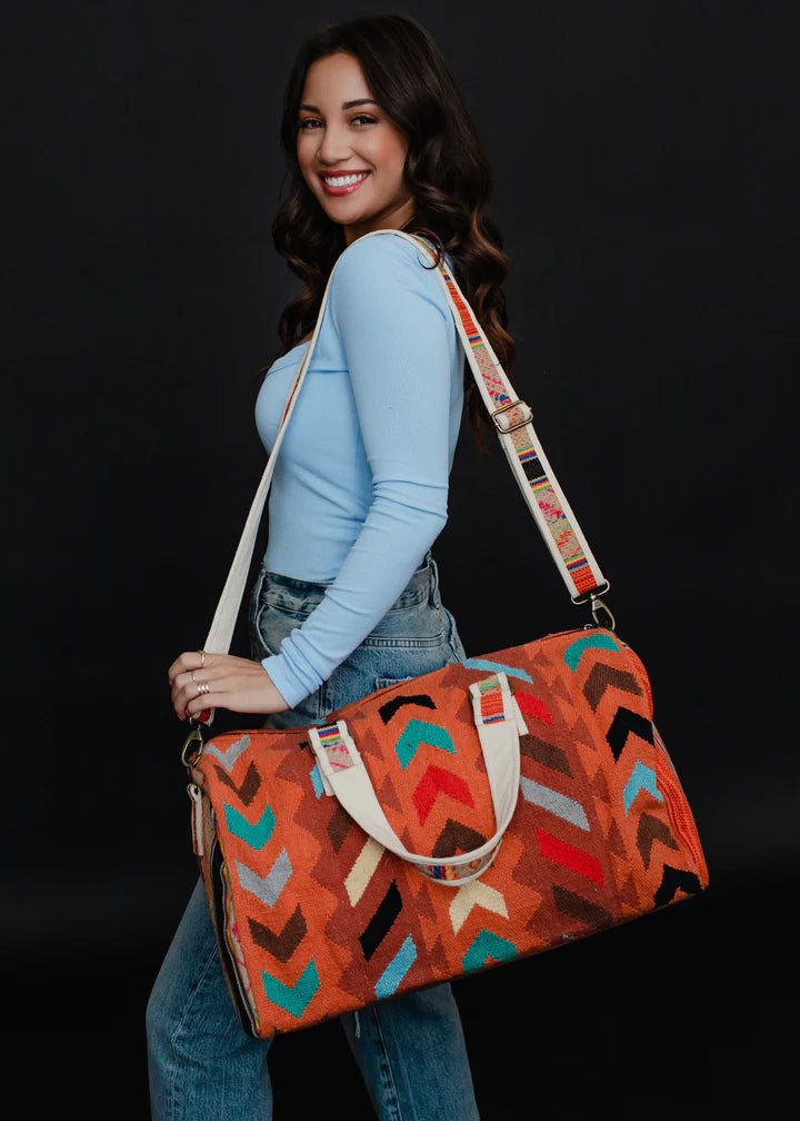 Discover Panache Apparel Co. Good Karma Duffel Quality Panache Apparel Co. Duffel Bag located at The Revival.