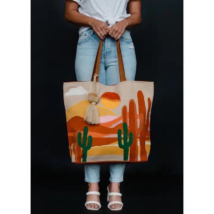 Discover Panache Apparel Co. Desert Scene Tote Quality Panache Apparel Co. Tote located at The Revival.