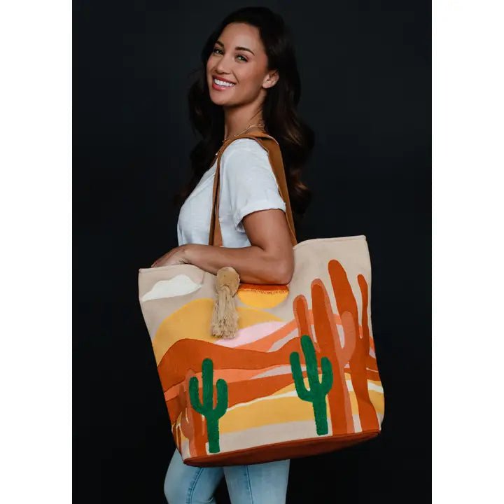 Discover Panache Apparel Co. Desert Scene Tote Quality Panache Apparel Co. Tote located at The Revival.