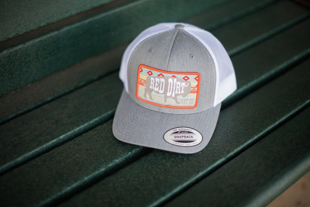 Discover Red Dirt Hat Co. Aztec Buffalo - Heather Grey Quality Red Dirt Hat Co. Hats located at The Revival.