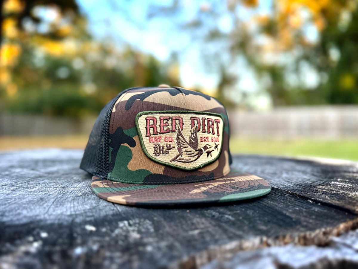 Discover Red Dirt Hat Co. Fly South - Camo, Black Quality Red Dirt Hat Co. Hats located at The Revival.