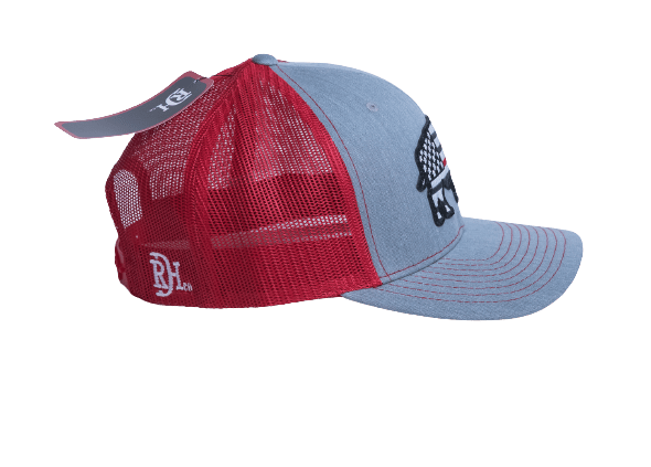 Discover Red Dirt Hat Co. Thin Red Line - Heather Grey, Red Quality Red Dirt Hat Co. Hats located at The Revival.