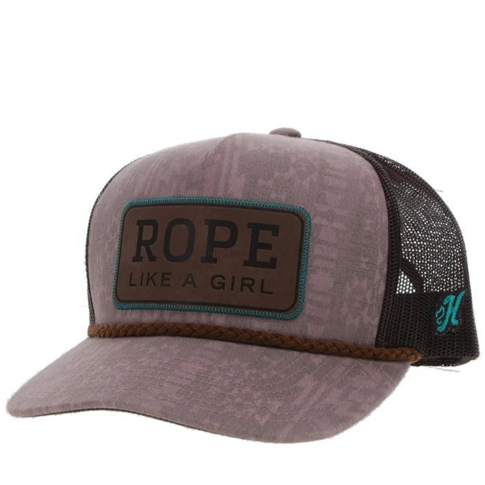 Discover Hooey Rope Like A Girl Pink /Brown Aztec Hat Quality Hooey Hats located at The Revival.