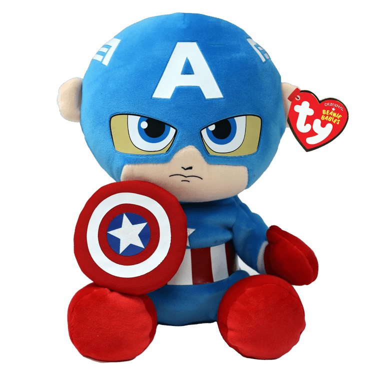 Discover Ty Beanie Babies Captain America - From Marvel (Medium) Quality Ty Stuffed Animal located at The Revival.