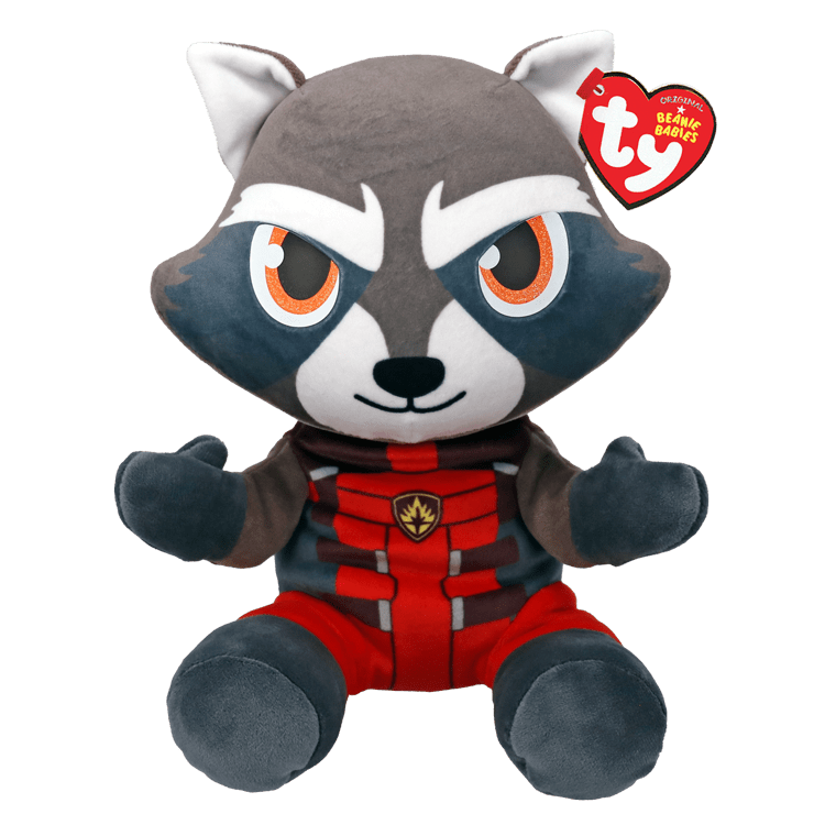 Discover Ty Beanie Babies Rocket - from Marvel (Medium) Quality Ty Stuffed Animal located at The Revival.