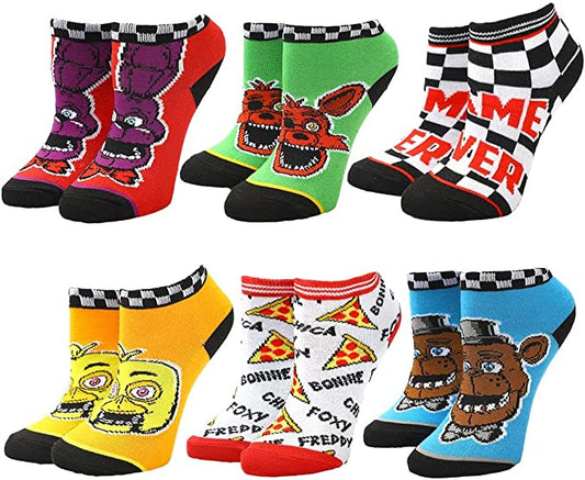 Five Nights At Freddy's Youth 6 Pack Ankle Socks