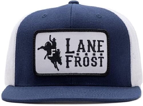 Lane Frost Midnight Navy White Bronco Patch, Blue